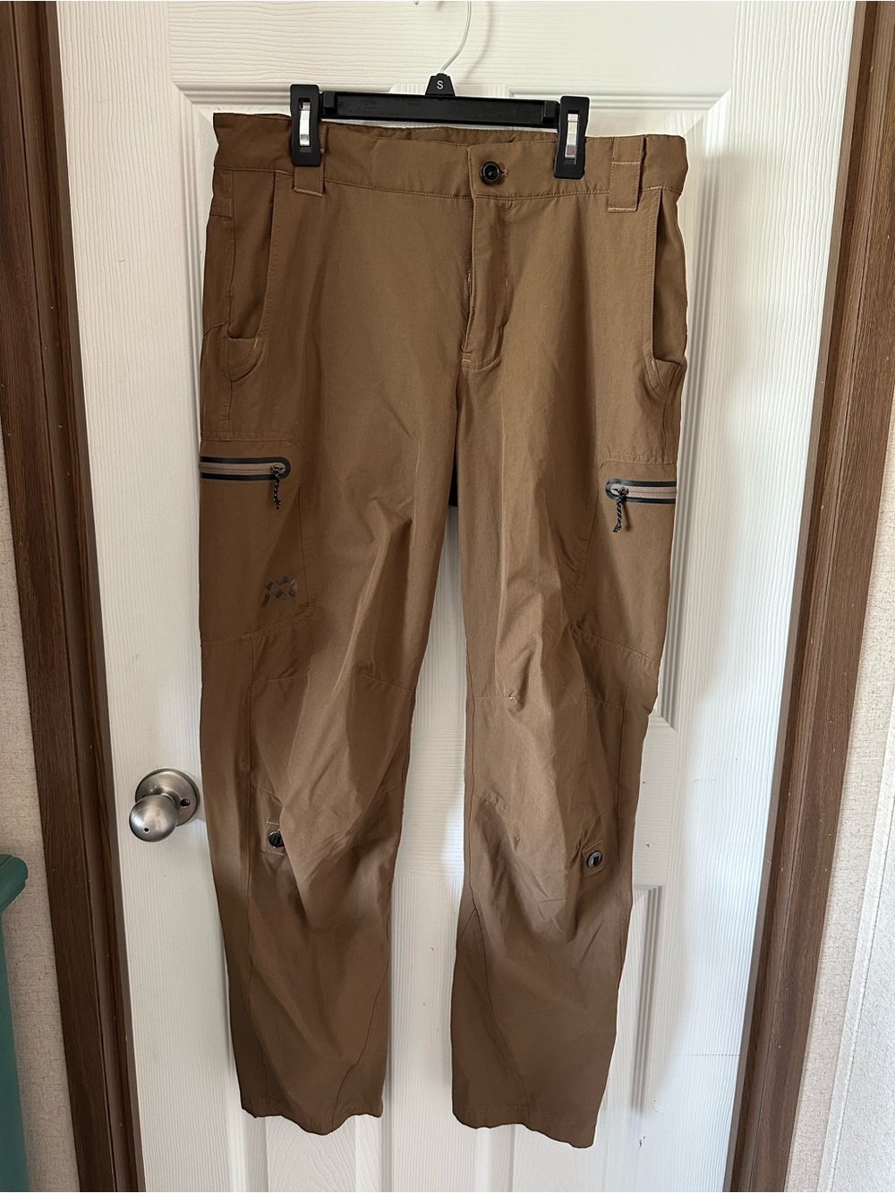 First Lite Men's Tan Cargo Pants with Zip Pockets 32x32